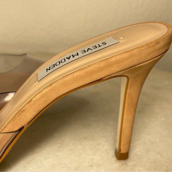 Steve Madden mule pointed toe sz 8 moxxi 3.5” heel tan pump - Picture 9 of 16